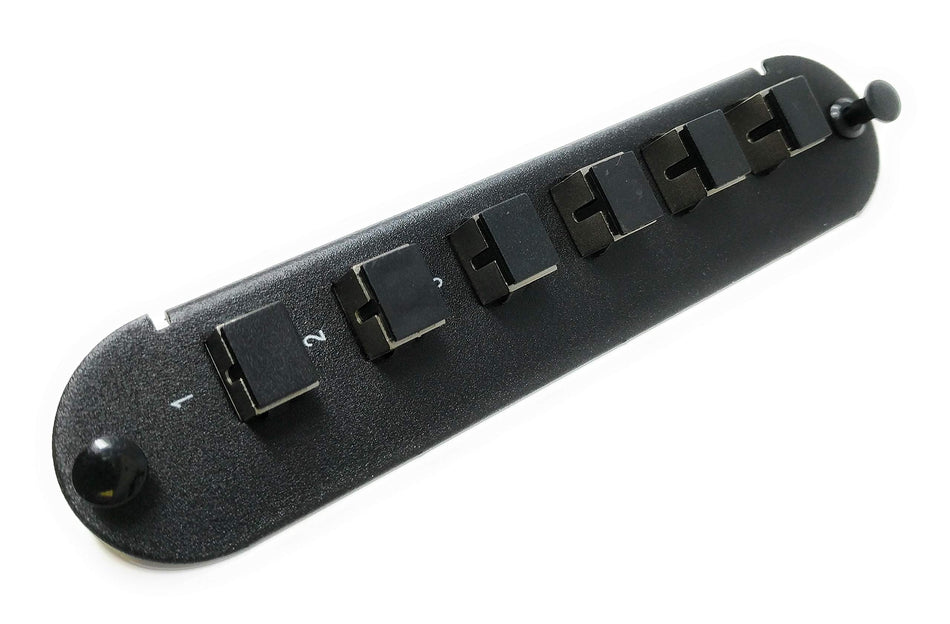 RiteAV - CCH SC/FC (6 Port Simplex w/6 Fiber Connectors) Adapter Panel (Non-LGX) Silver/Black (50/125) for Aqua OM4 Multimode 40Gb