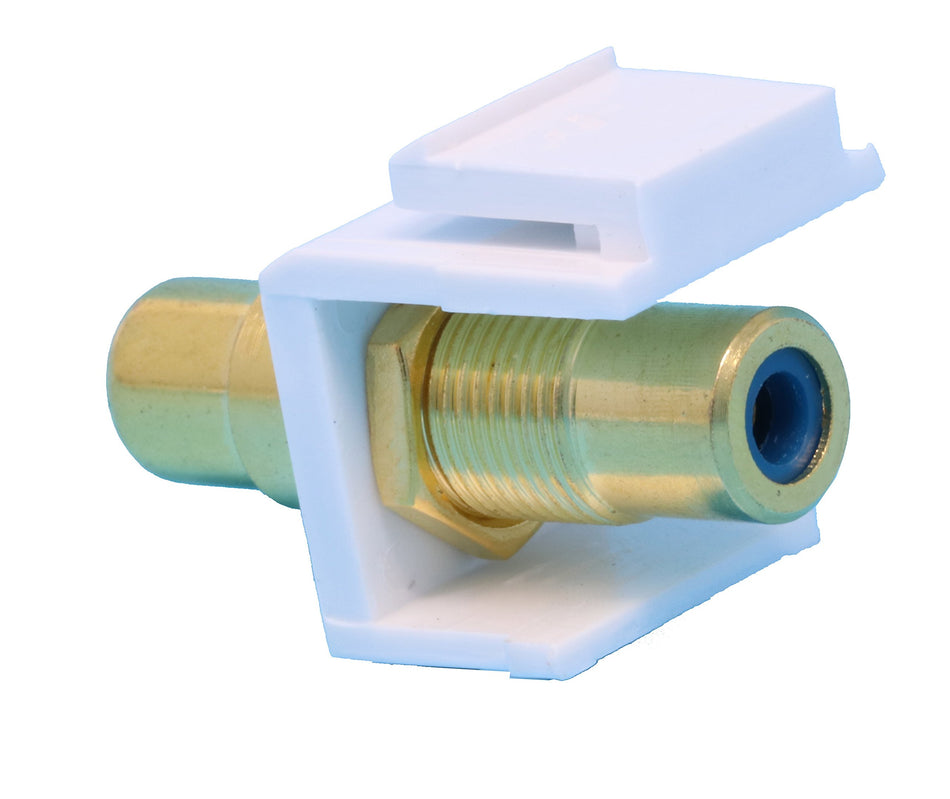 RiteAV RCA Blue Keystone Coupler White Female/Female