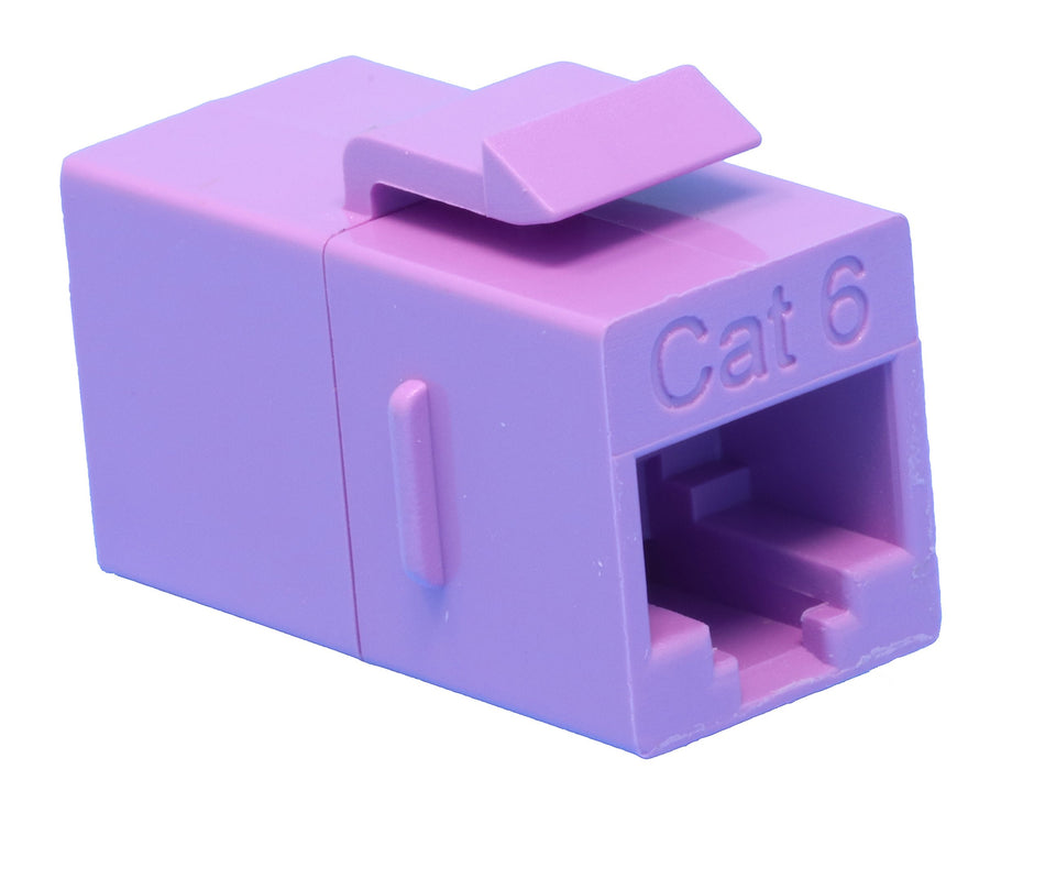 RiteAV CAT6 Keystone Jack Coupler Purple Female/Female