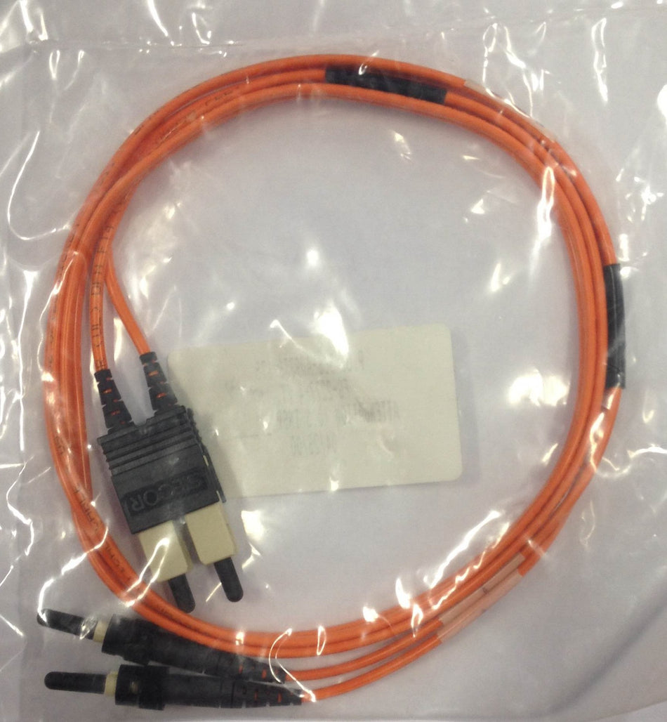 1M Multimode Duplex Fiber Optic Cable (62.5/125) - SC to ST