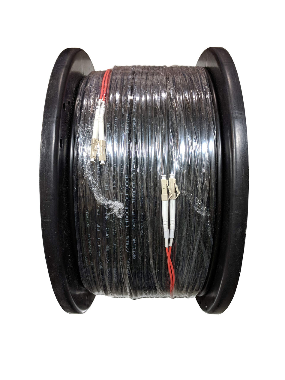 RiteAV - Direct Burial/Outdoor LC-LC 2-Strand Fiber Optic Cable - Multimode (50/125) - 215M