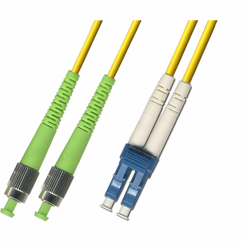 9M FC APC to LC UPC Duplex Singlemode Fiber Optic Cable 9/125