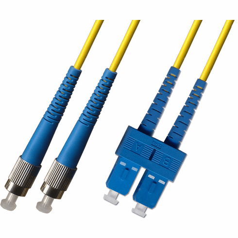 9M FC-SC Duplex Singlemode Fiber Optic Cable 9/125 Plenum