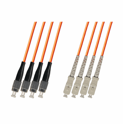 9M FC-SC Multimode Fiber Optic Cable 62.5/125 4-Strand
