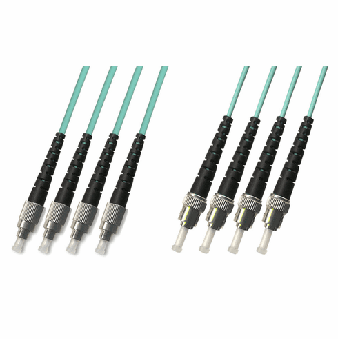 9M FC-ST Multimode Fiber Optic Cable 50/125 10 Gigabit 4 Strand (10GB)
