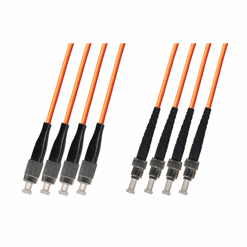 9M FC-ST Multimode Fiber Optic Cable 62.5/125 4-Strand