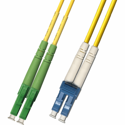 9M LC APC to LC UPC Duplex Singlemode Fiber Optic Cable 9/125