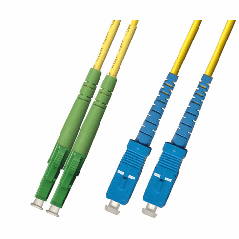 9M LC APC to SC UPC Duplex Singlemode Fiber Optic Cable 9/125
