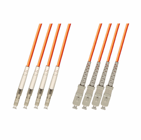 9M LC-SC Multimode Fiber Optic Cable 50/125 4-Strand