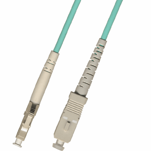 9M LC-SC Simplex Multimode Fiber Optic Cable 50/125 10 Gigabit Plenum (10GB)