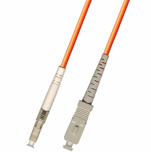 9M LC-SC Simplex Multimode Fiber Optic Cable 50/125 Plenum