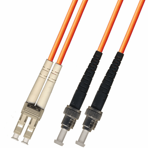 9M LC-ST Duplex Multimode Fiber Optic Cable 62.5/125 Plenum