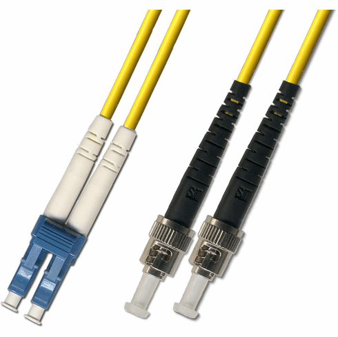 9M LC-ST Duplex Singlemode Fiber Optic Cable 9/125 Plenum