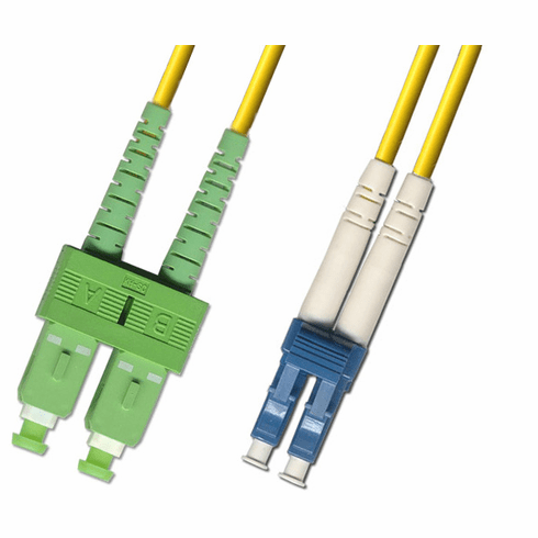 9M LC UPC to SC APC Duplex Singlemode Fiber Optic Cable 9/125