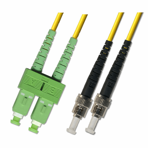 9M SC APC to ST UPC Duplex Singlemode Fiber Optic Cable 9/125