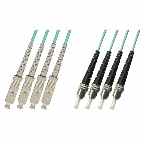 9M SC-ST Multimode Fiber Optic Cable 50/125 10 Gigabit 4 Strand (10GB)
