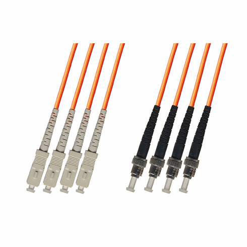 9M SC-ST Multimode Fiber Optic Cable 62.5/125 4-Strand