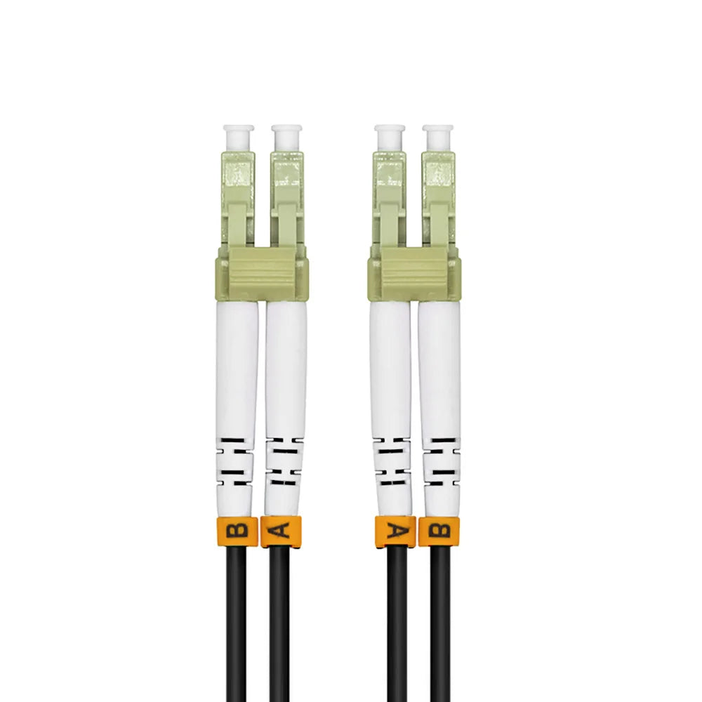 Outdoor Armored LC-LC Duplex 10 Gigabit 50/125 Multimode Fiber Optical Cable OM3 Black 10GB LC to LC Patch Cord Jumper