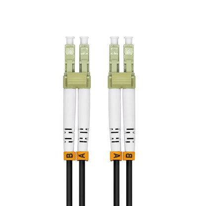 Outdoor Armored LC-LC Duplex 10 Gigabit 50/125 Multimode Fiber Optical Cable OM3 Black 10GB LC to LC Patch Cord Jumper