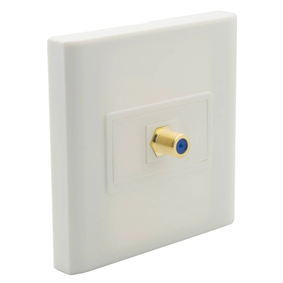 EU 86 Style 1 Port Coaxial F RG6 Hona till Hona Wall Plate (Vägguttag)