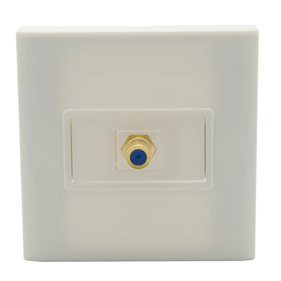 EU 86 Style 1 Port Coaxial F RG6 Hona till Hona Wall Plate (Vägguttag)