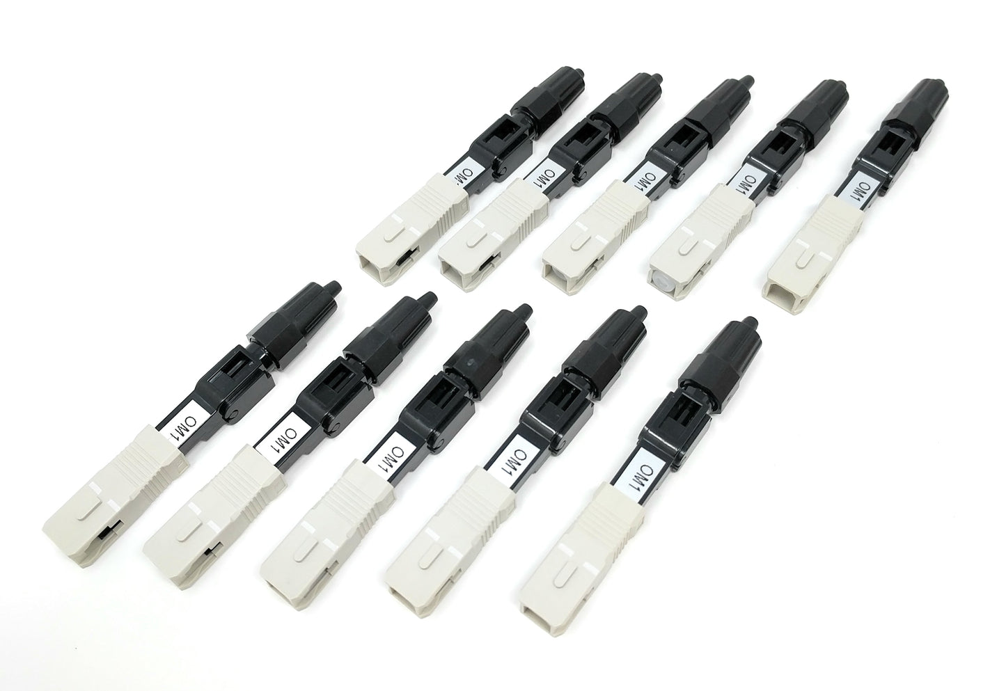 Field Installable SC-UPC Multimode OM1 62.5/125 Connector for 0.9mm, 2.0mm, 3.0mm Cable (10 Pack)