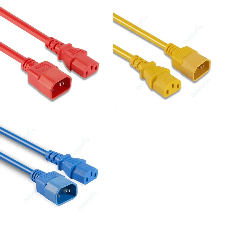 IEC C13 C14 Power Cable 0.5m 1m 6ft 3m IEC 320 C14 to C13 Extension Cord For PDU PC Computer Monitor AC Outlet adapter