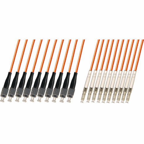 FC/LC 10 Strand Fiber Optic Cable (50/125) Multimode 100M