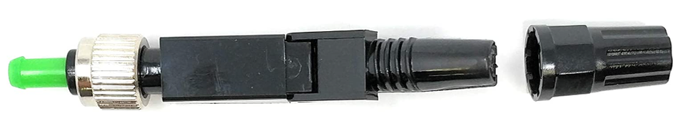 Field Installable FC-APC Singlemode 9/125 Connector for 0.9mm, 2.0mm, 3.0mm Cable (10 Pack)