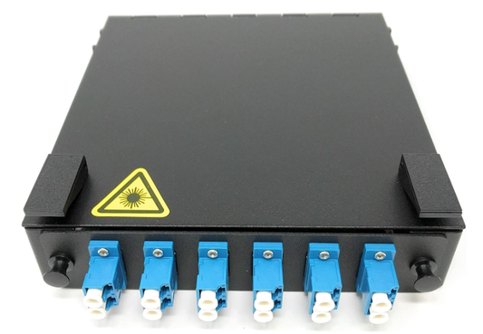 Wall Mount Fiber Enclosure with Spool and Loaded 6 Port LC-UPC Singlemode Duplex LGX Panel