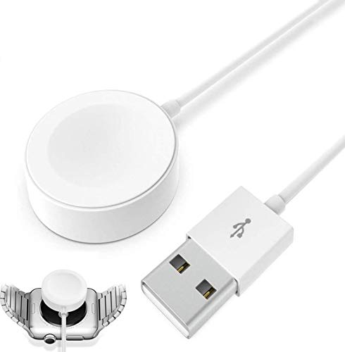 Trådlös Apple Watch-laddare, bärbar snabb magnetisk laddningskabel för iWatch serie 6/SE/5/4/3/2/1,38/40/42/44 mm (vit/3,3Ft/1m)
