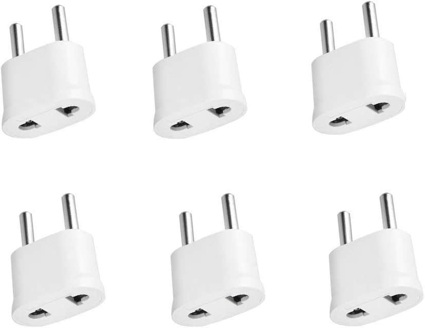 RiteAV - 6 st reseladdare vägg AC Power Plug Adapter omvandlare US till EU