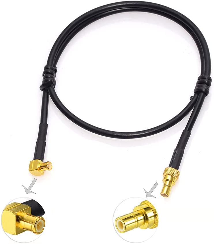 DAB antenn adapter MCX kontakt till SMB-adapter MCX kabel RG174 40 cm 1,3 fot DAB antenn kabel för Blaupunkt Beat TechniSat Pioneer Sony Kenwood Alpine FLEWEG