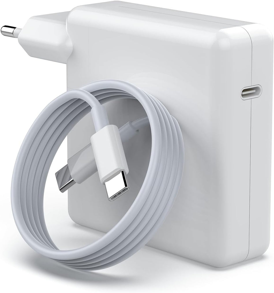 RiteAV - 96W USB-C-laddare för MacBook Pro 16/15/14/13 tum 2022,2021, 2020, 2019, 2018, ny MacBook Air, iPad Pro 12,9/11, 100 W USB-C-nätadapter med snabbladdning 2M 5A USB-kabel