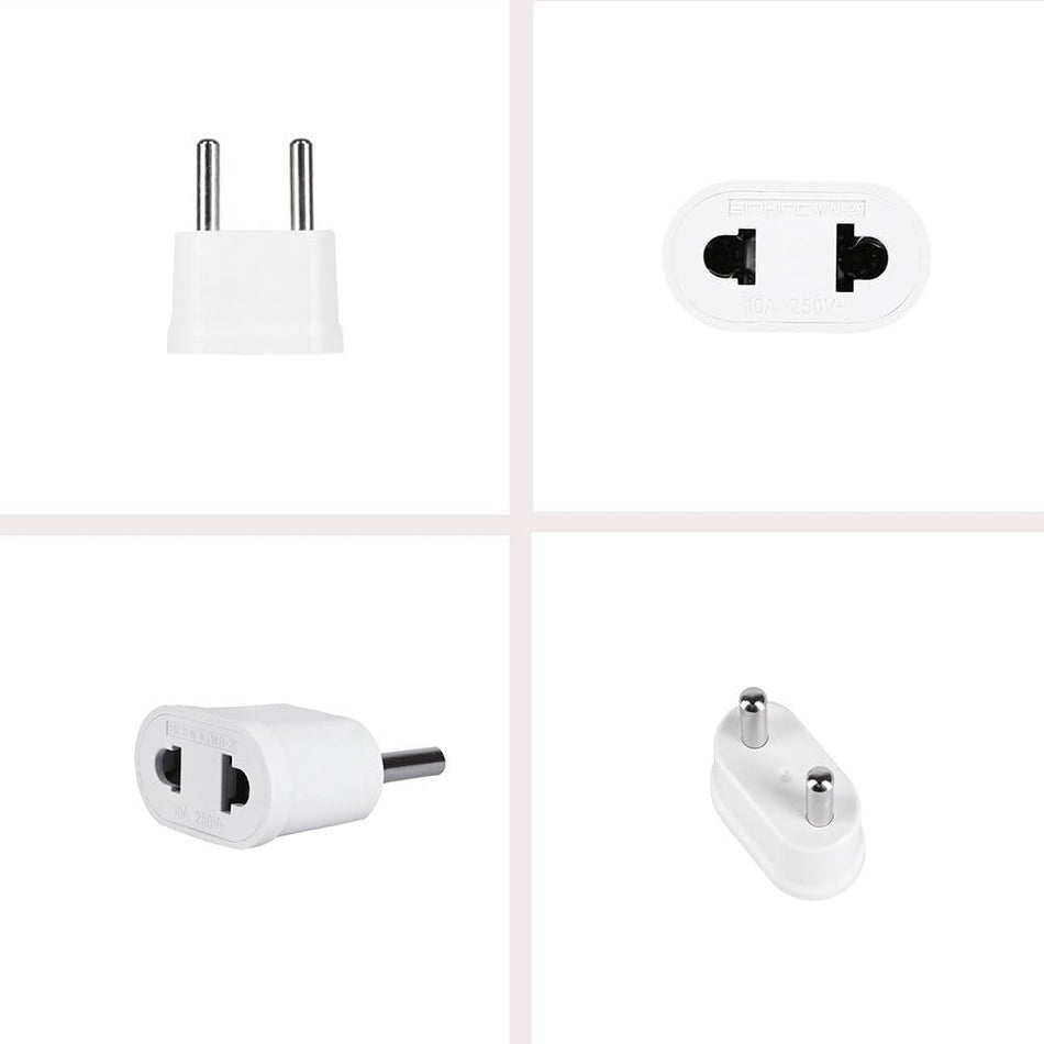 RiteAV - 6 st reseladdare vägg AC Power Plug Adapter omvandlare US till EU