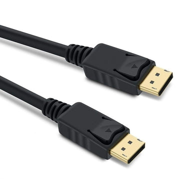 8K DisplayPort 1.4 kabel M/M 3 m, DisplayPort till DisplayPort, 32,4 Gbps, video 8K@30Hz, 5K@60Hz, 4K@120Hz 2160p, HDCP 2.2