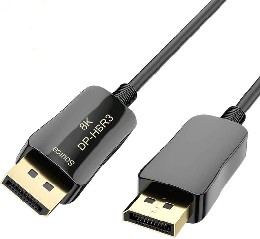 (10M) 8K 4K DisplayPort-kabel DP 1,4 8K @ 60Hz 4K @ 144 Hz hög hastighet 32,4 Gbps optisk fiber, tunn och flexibel DP till DP-kabel