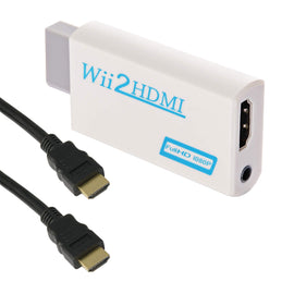 WII till HDMI Converter, WII HDMI Full HD 720p eller 1080p videoomvandlare adapter/3,5 mm ljud ut