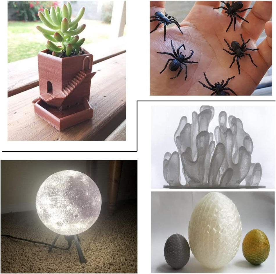PETG+ 3D-skrivarfilament, PETG+-filament 1,75 mm, dimensionell noggrannhet +/- 0,02 mm, 1 kg spole 3D-skrivarfilament för 3D-skrivare,Genomskinlig