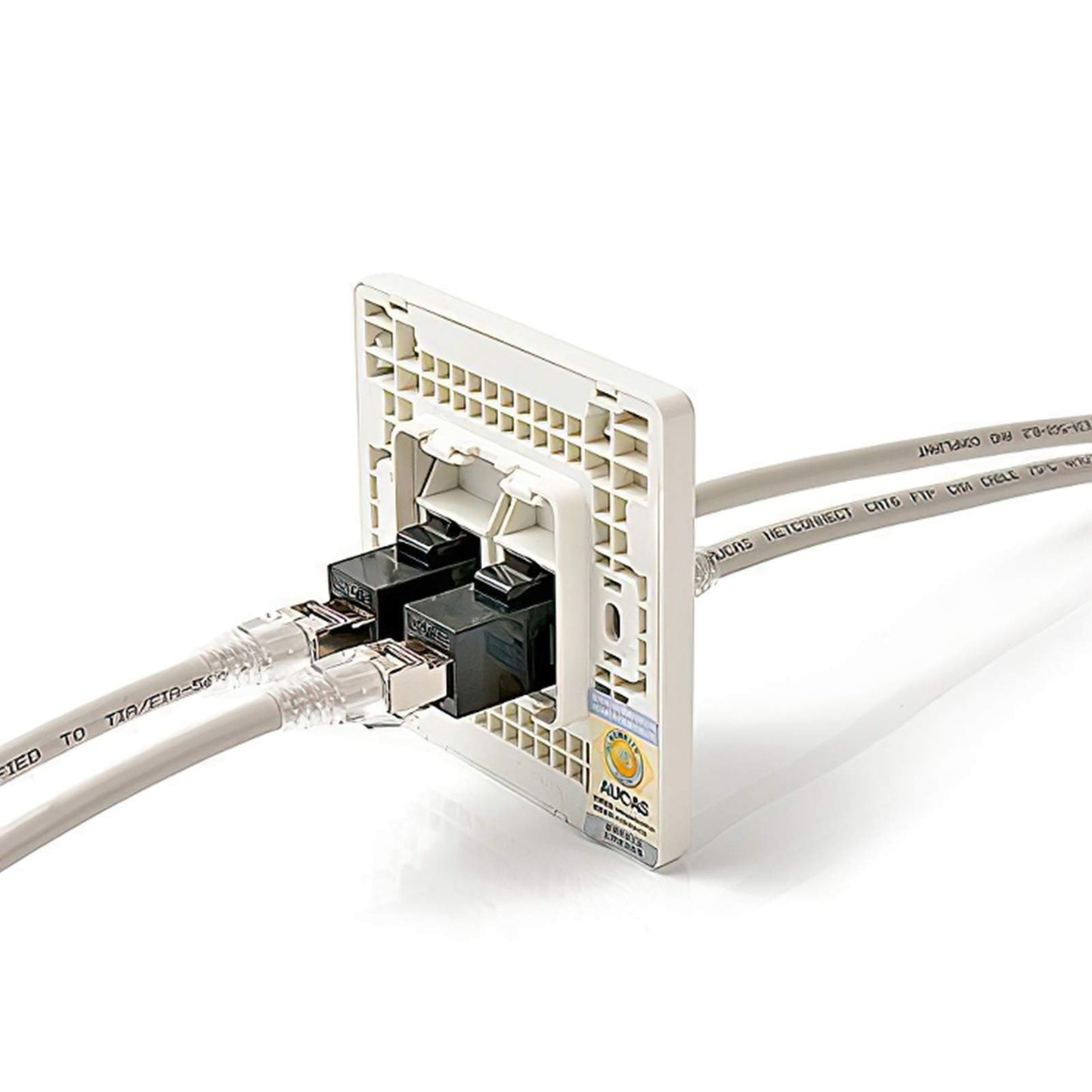 RJ45 koppling CAT6 Keystone Jack F till F rak oskärmad In-Line Cat 6 Ethernet-modul (10 st, svart)