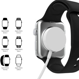 Trådlös Apple Watch-laddare, bärbar snabb magnetisk laddningskabel för iWatch serie 6/SE/5/4/3/2/1,38/40/42/44 mm (vit/3,3Ft/1m)