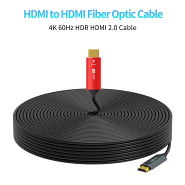 RiteAV - HDMI fiber optisk kabel 150M, 4K fiber HDMI-sladd stöder 4K@60Hz/18Gbps