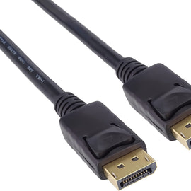 8K DisplayPort 1.4 kabel M/M 3 m, DisplayPort till DisplayPort, 32,4 Gbps, video 8K@30Hz, 5K@60Hz, 4K@120Hz 2160p, HDCP 2.2
