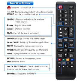 Universell fjärrkontroll för Samsung Smart TV BN59-01175N AA59-00603A AA59-00741A AA59-00786A AA59-00602A BN59-01247A AA59-00743A kompatibel med alla för Samsung fjärrkontroll