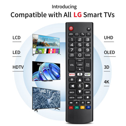 Universell fjärrkontroll för LG Smart TV, LCD, LED, 3D, HDTV, AKB75095308, AKB75095307, AKB73715601, kompatibel för alla LG-fjärrkontroller