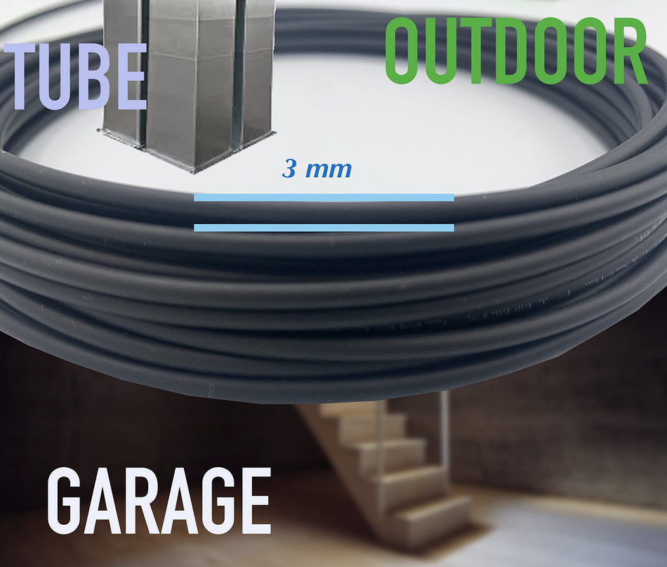 skyddad fiberoptisk kabel i stål för utomhus- och inomhusbruk, LC/UPC till LC/UPC OM3 multimode duplex 50/125μm, svart (10 m)