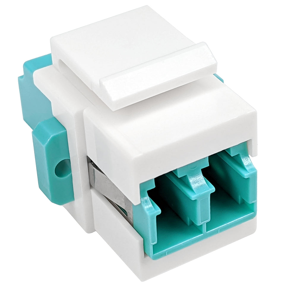 Fiberoptisk Keystone Jack | LC Duplex | Multimode | OM3