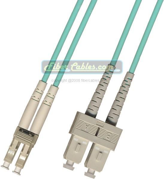 OM4 40G - Multimode (50/125) - Duplex - Fiber Optic Cable - LC to SC - Riser Jacket