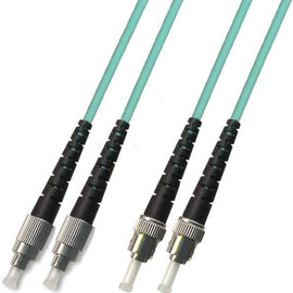 OM4 40G - Multimode (50/125) - Duplex - Fiber Optic Cable - ST to FC- Riser Jacket