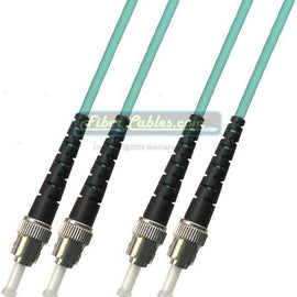 OM4 40G - Multimode (50/125) - Duplex - Fiber Optic Cable - ST to ST- Riser Jacket